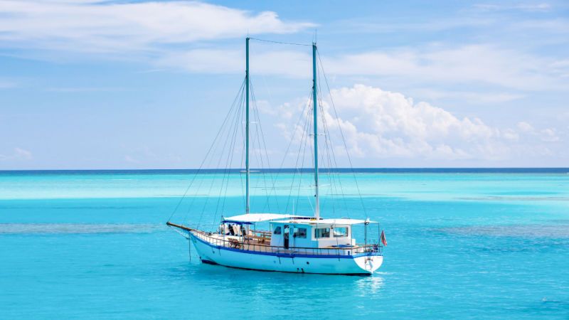 Sail on the Clear Turquoise Water 