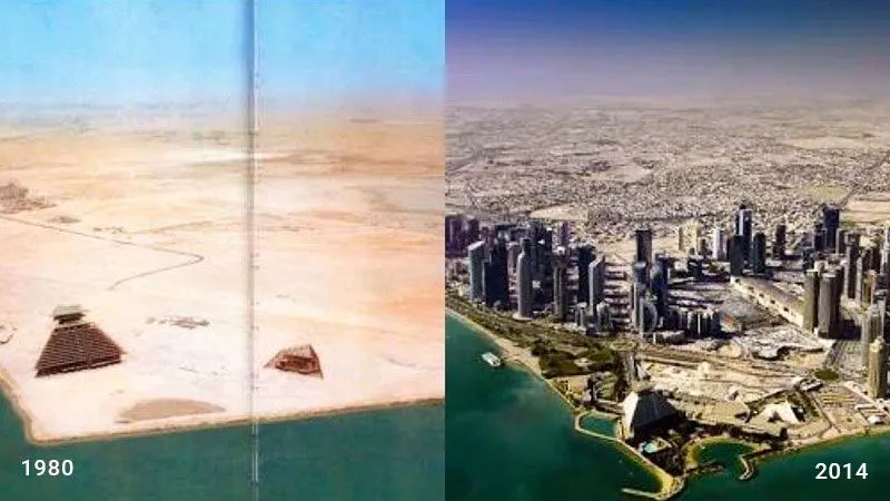 أفق الدوحة قبل ناطحات السحاب