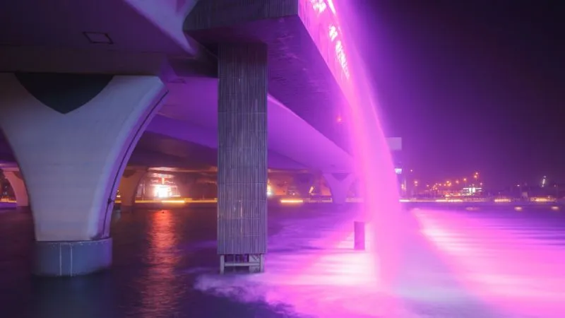 Sheikh Zayed Bridge Waterfall
