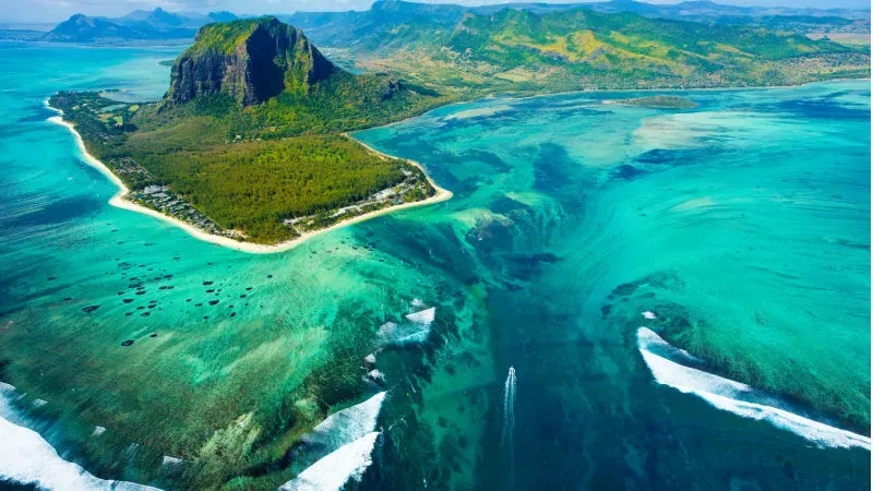 Take a Helicopter Ride to the Underwater Waterfalls