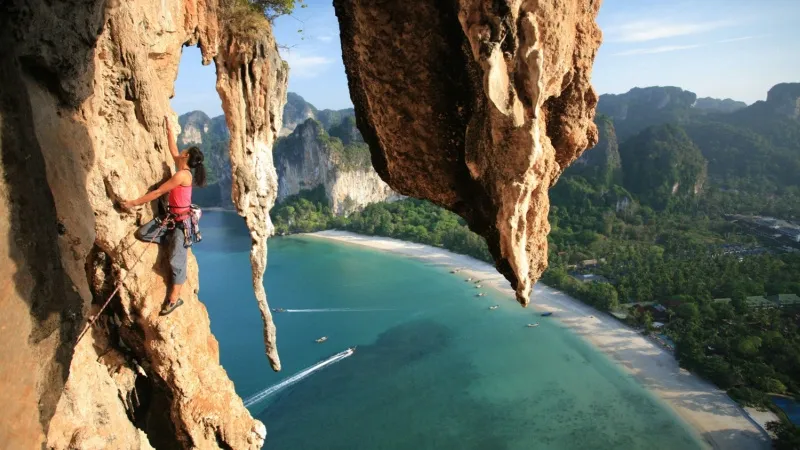Rock Climbing Locations in on Phi Phi Islands: Climb the Cliff and Jump Off