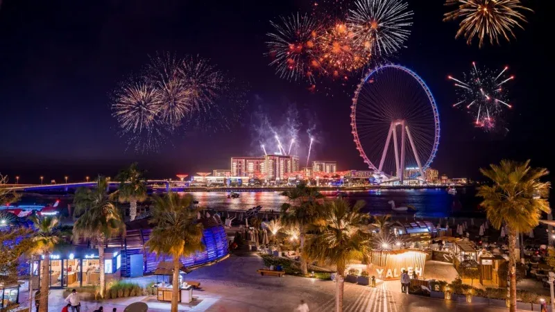 Burj Khalifa Fireworks on New Year's Eve 2025