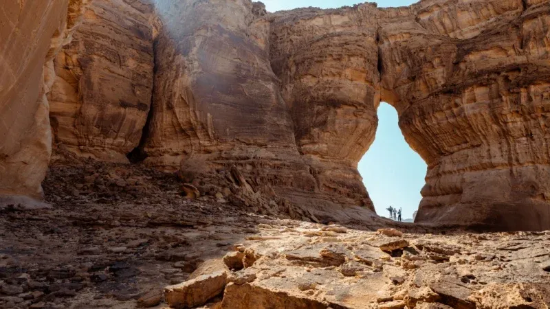 Hiking through Sandstone Canyons