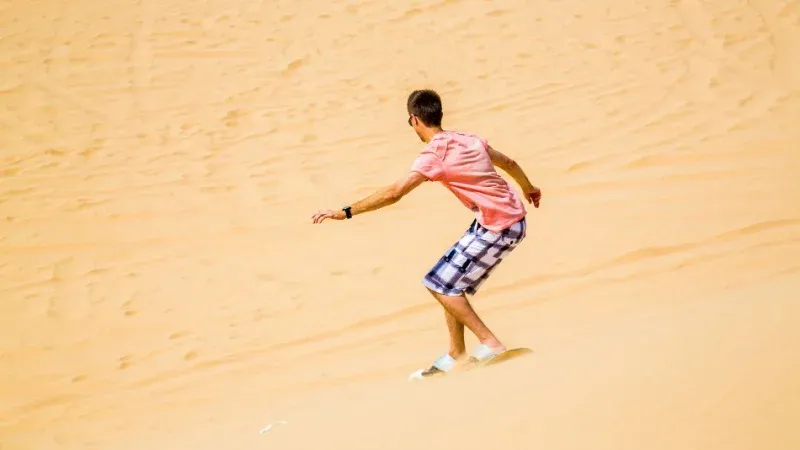 Sandboarding in Erg Chebbi