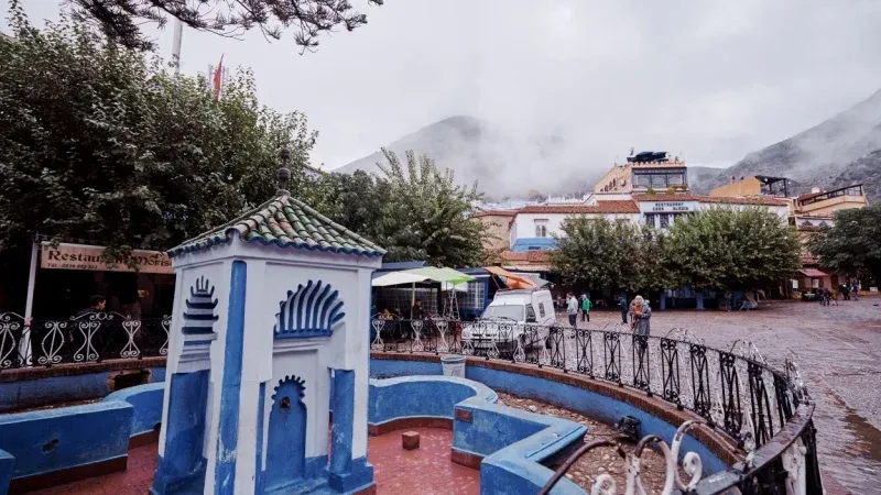 Explore the bustling Plaza Uta el-Hammam