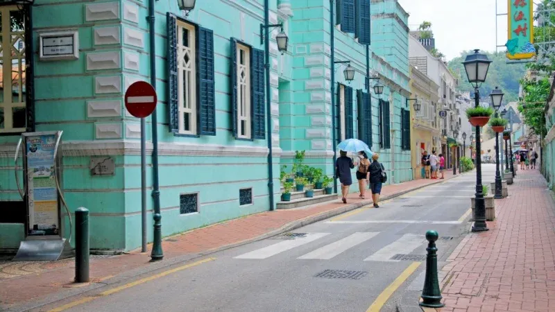 Admire the unique architecture of Taipa Village