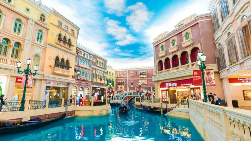 Ride a gondola at The Venetian Macao