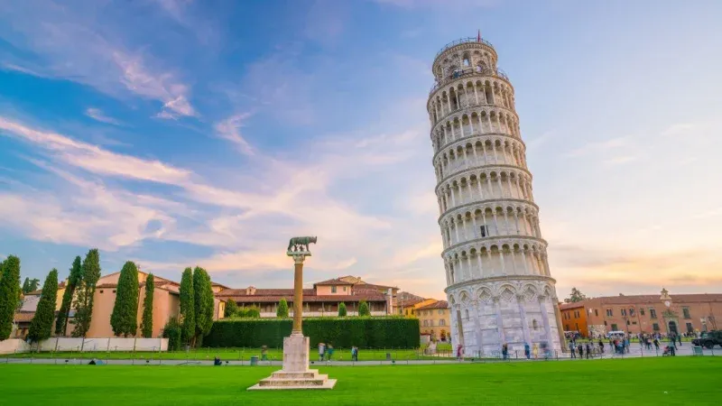 Marvel at the Leaning Tower of Pisa