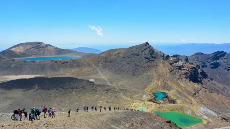 Trek across the Tongariro Alpine Crossing