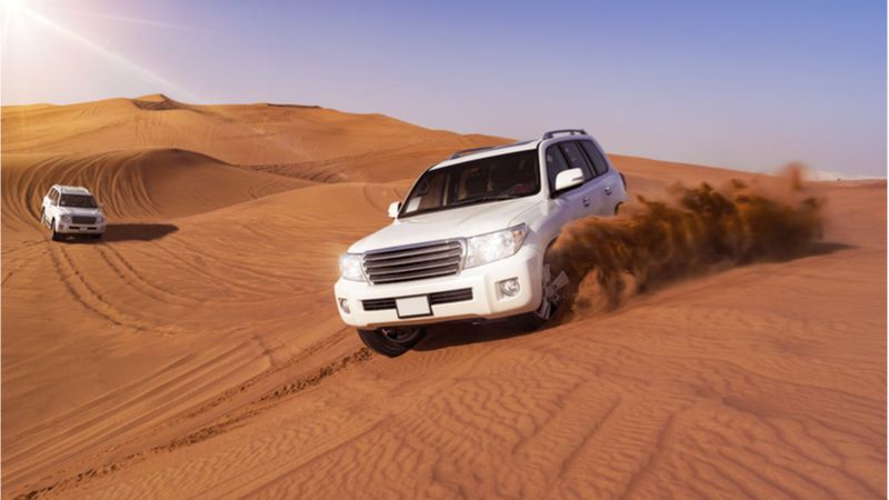 Bashing The Desert Dunes In A SUV