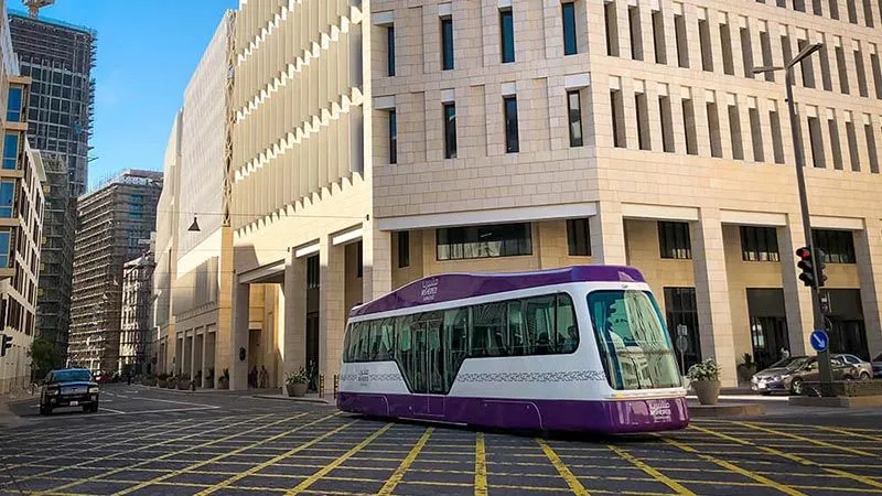 Traveling Around The City With Msheireb Tram
