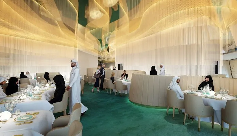مطعم في متحف قطر الوطني 
