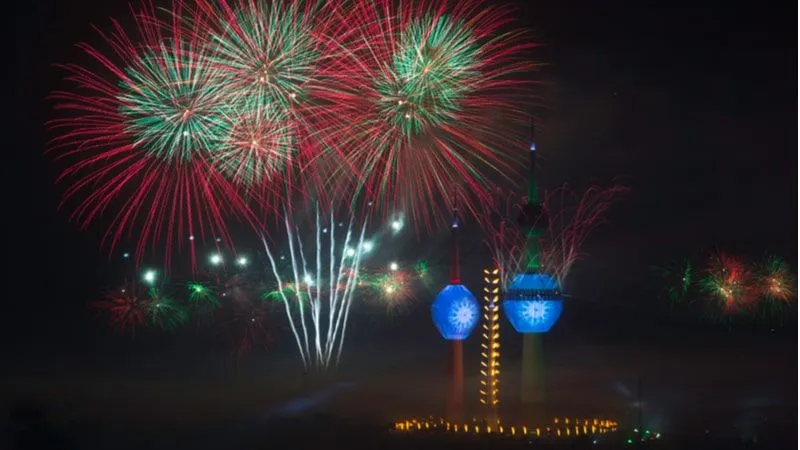 Fireworks On New Year’s Eve In Kuwait 