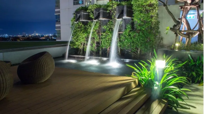 Regency Pools and Landscaping: Water Feature & Lights 