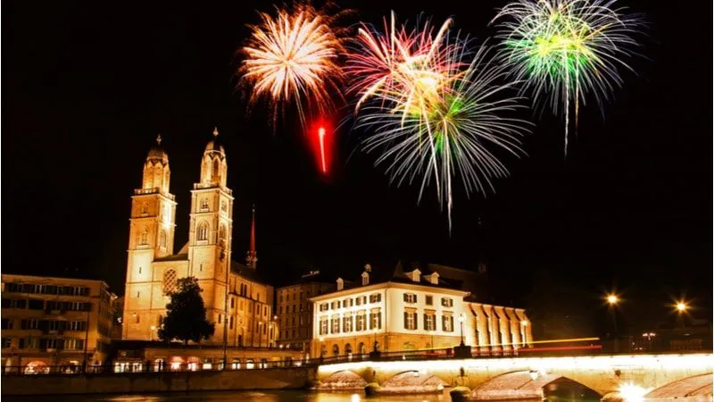 The Traditional Fireworks In Zurich
