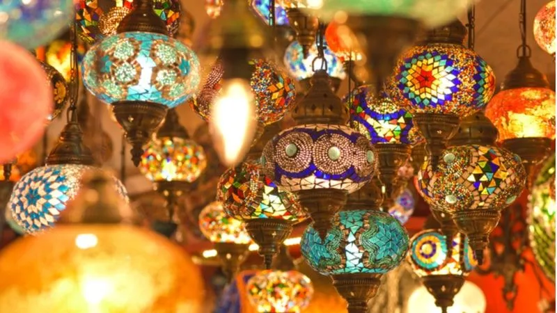 Turkish Mosaic Lamps: Murtha Souq