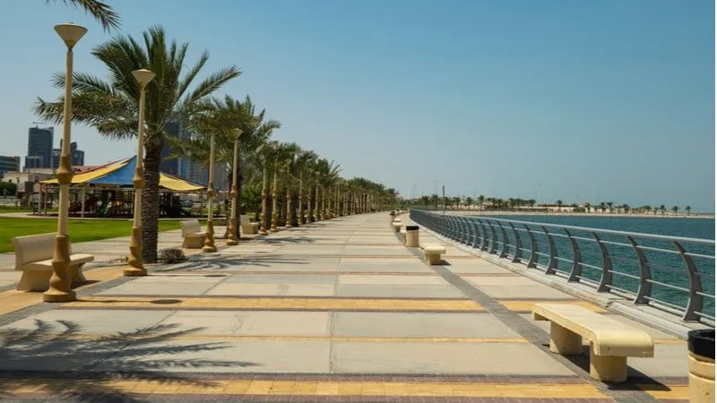 Solitary walk along the Corniche